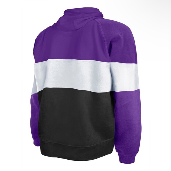 NWT Men’s 3XL New Era Baltimore Ravens Colorblock Raglan Fleece Hoodie - Picture 3 of 6
